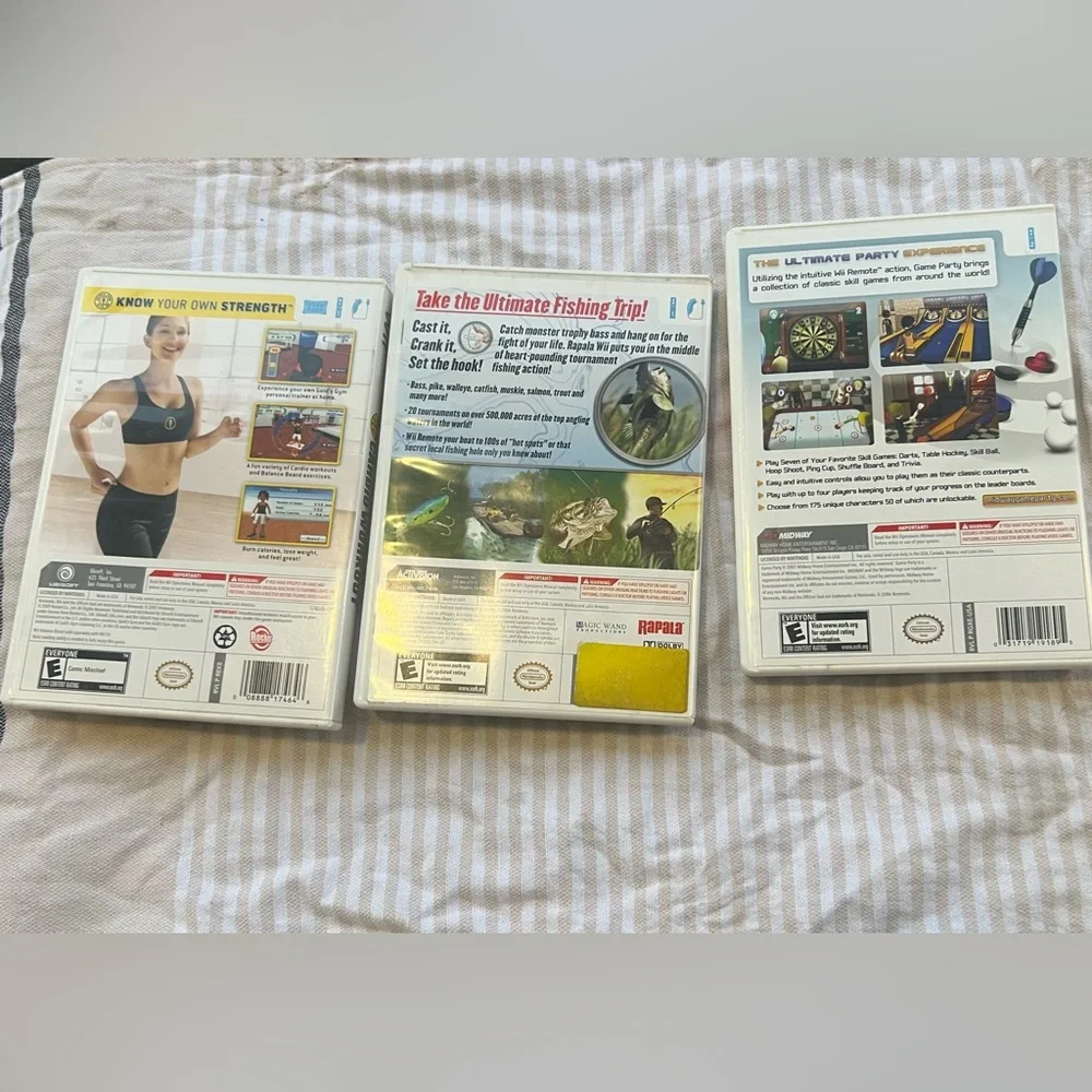 3 Nintendo Wii Console Individual Video Games NWOT